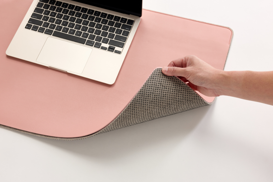 Dual-Layer Vegan Leather Desk Mat