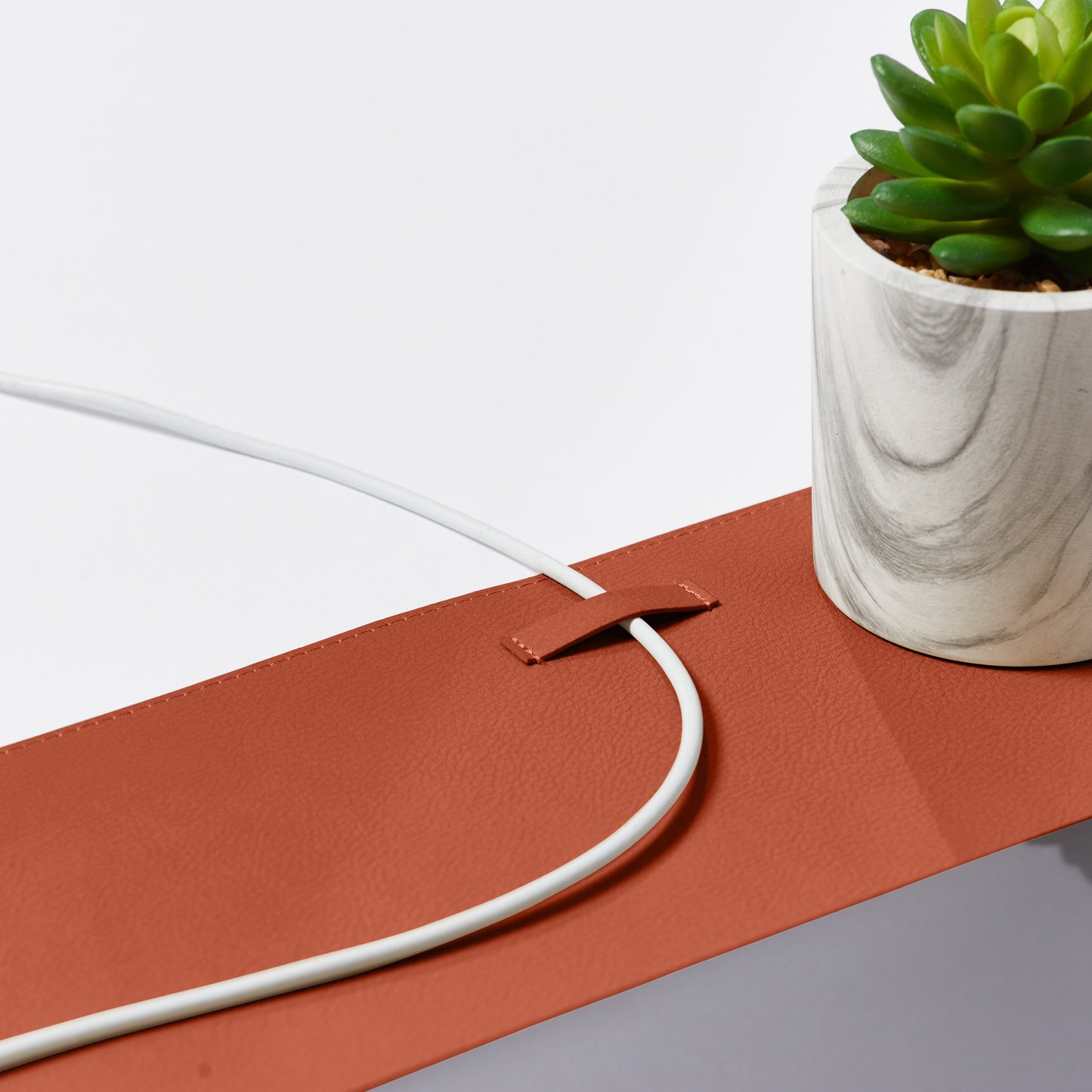 Vegan Leather Mat with Cork Base