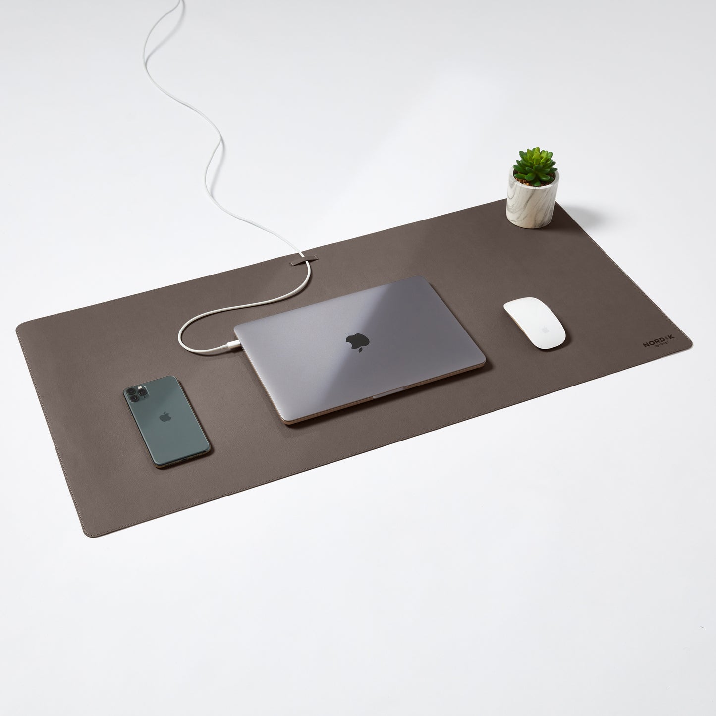 Vegan Leather Mat with Cork Base