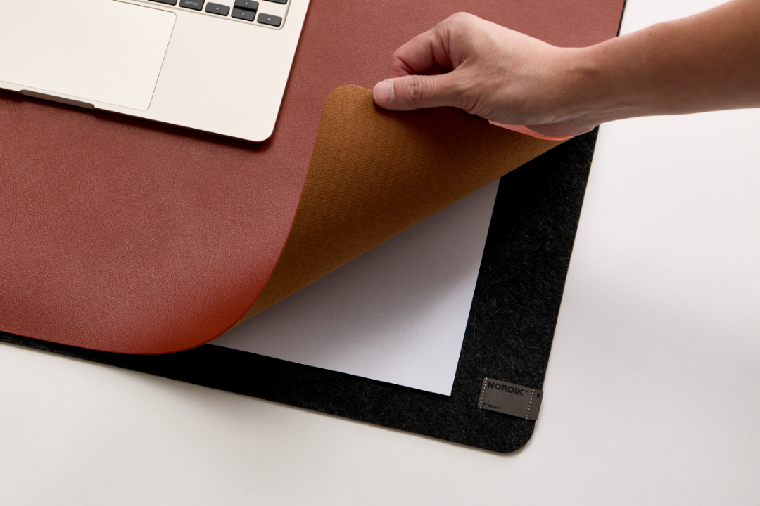 Dual-Layer Vegan Leather Desk Mat