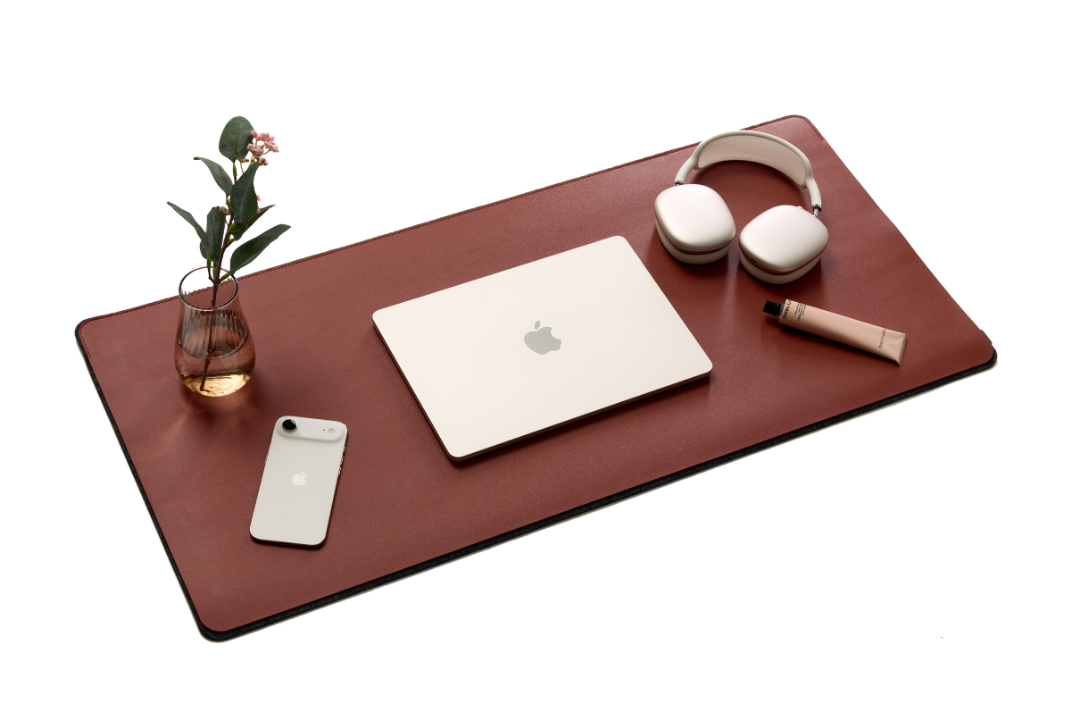 Dual-Layer Vegan Leather Desk Mat