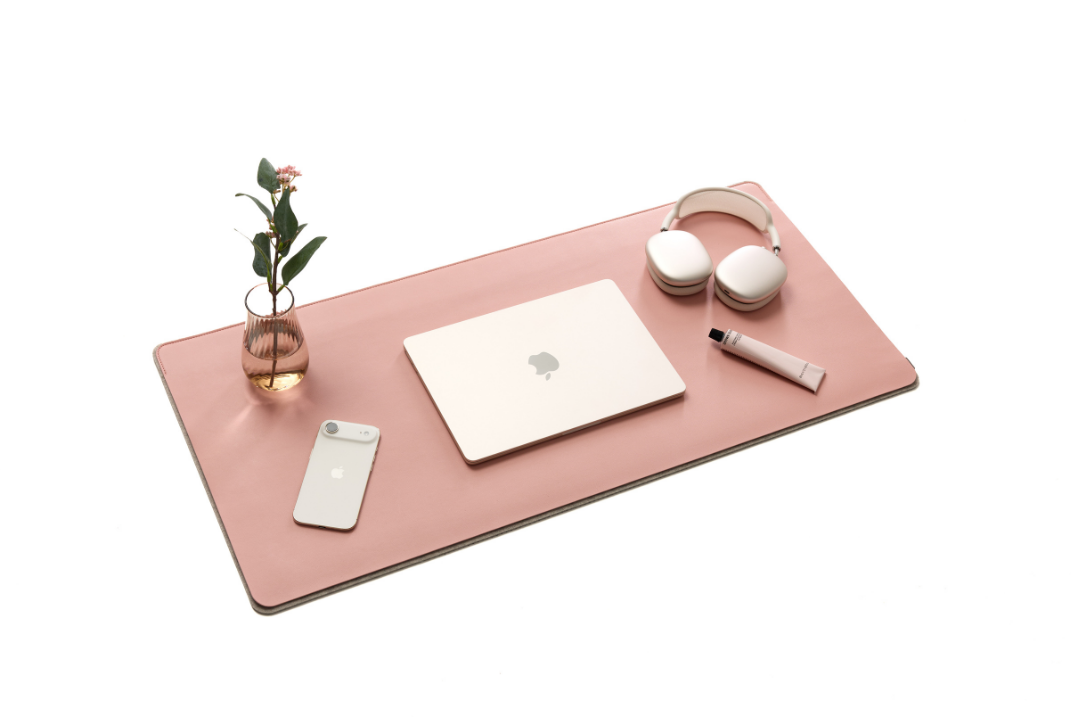 Dual-Layer Vegan Leather Desk Mat