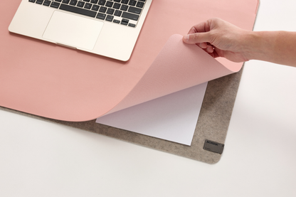 Dual-Layer Vegan Leather Desk Mat