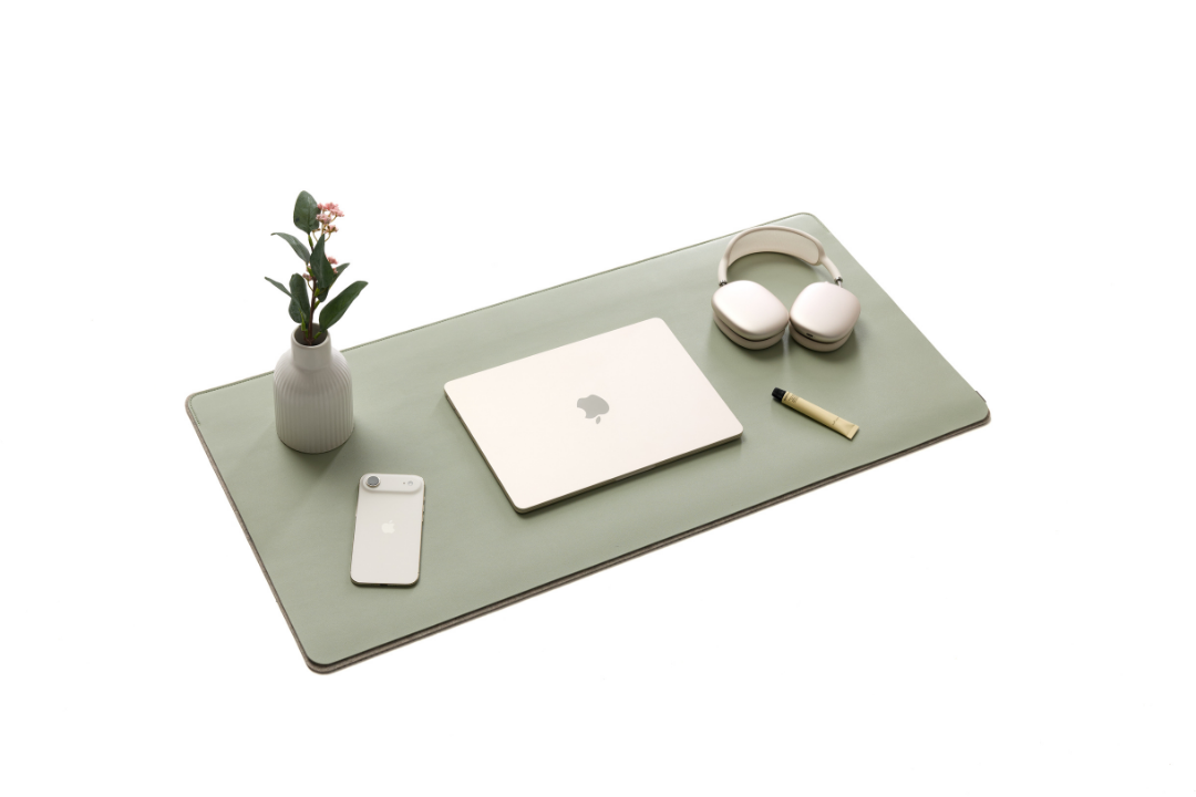 Dual-Layer Vegan Leather Desk Mat