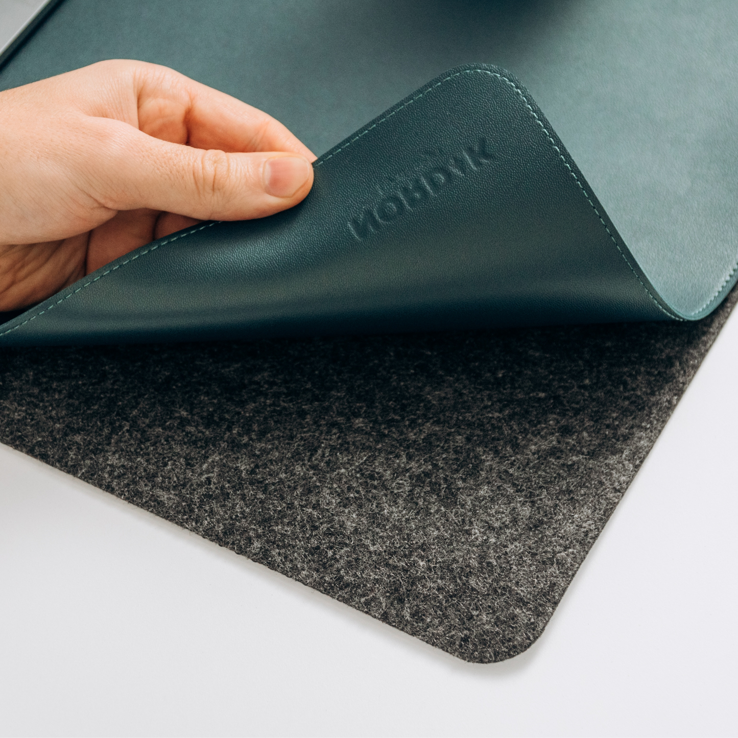 Dual-Layer Vegan Leather Desk Mat