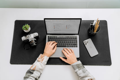 Dual-Layer Vegan Leather Desk Mat