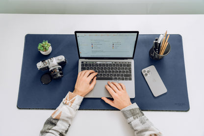 Dual-Layer Vegan Leather Desk Mat