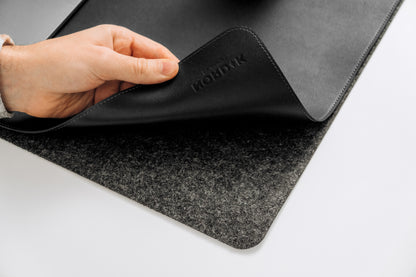 Dual-Layer Vegan Leather Desk Mat
