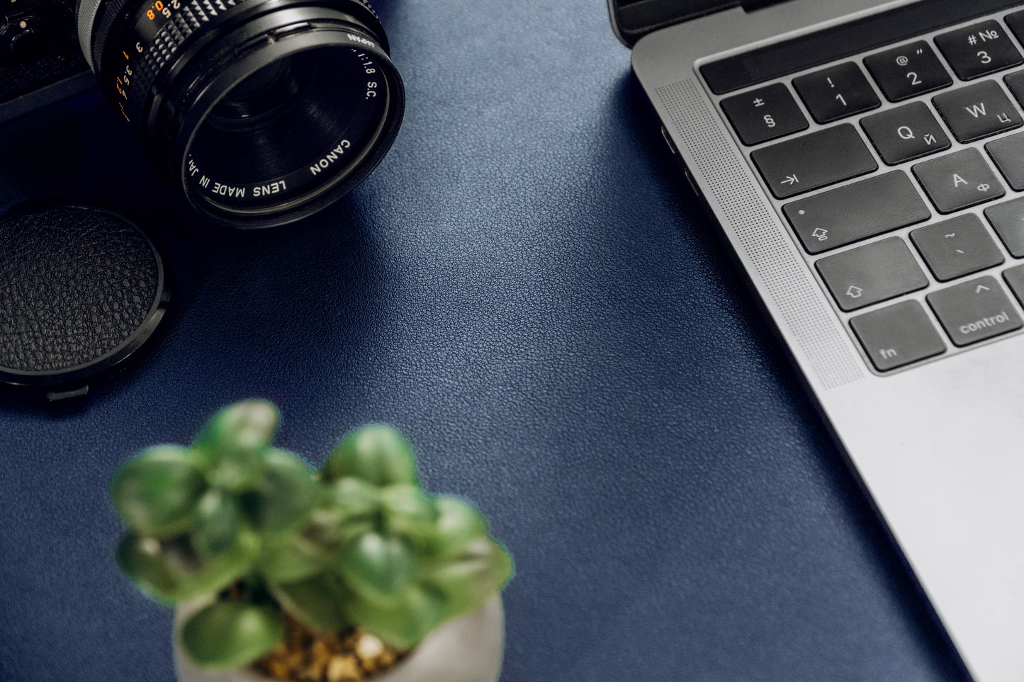 Dual-Layer Vegan Leather Desk Mat