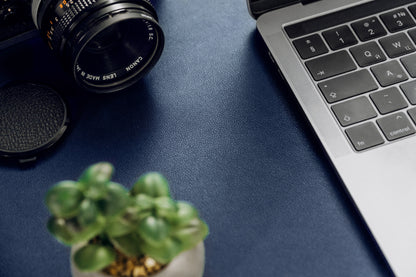 Dual-Layer Vegan Leather Desk Mat