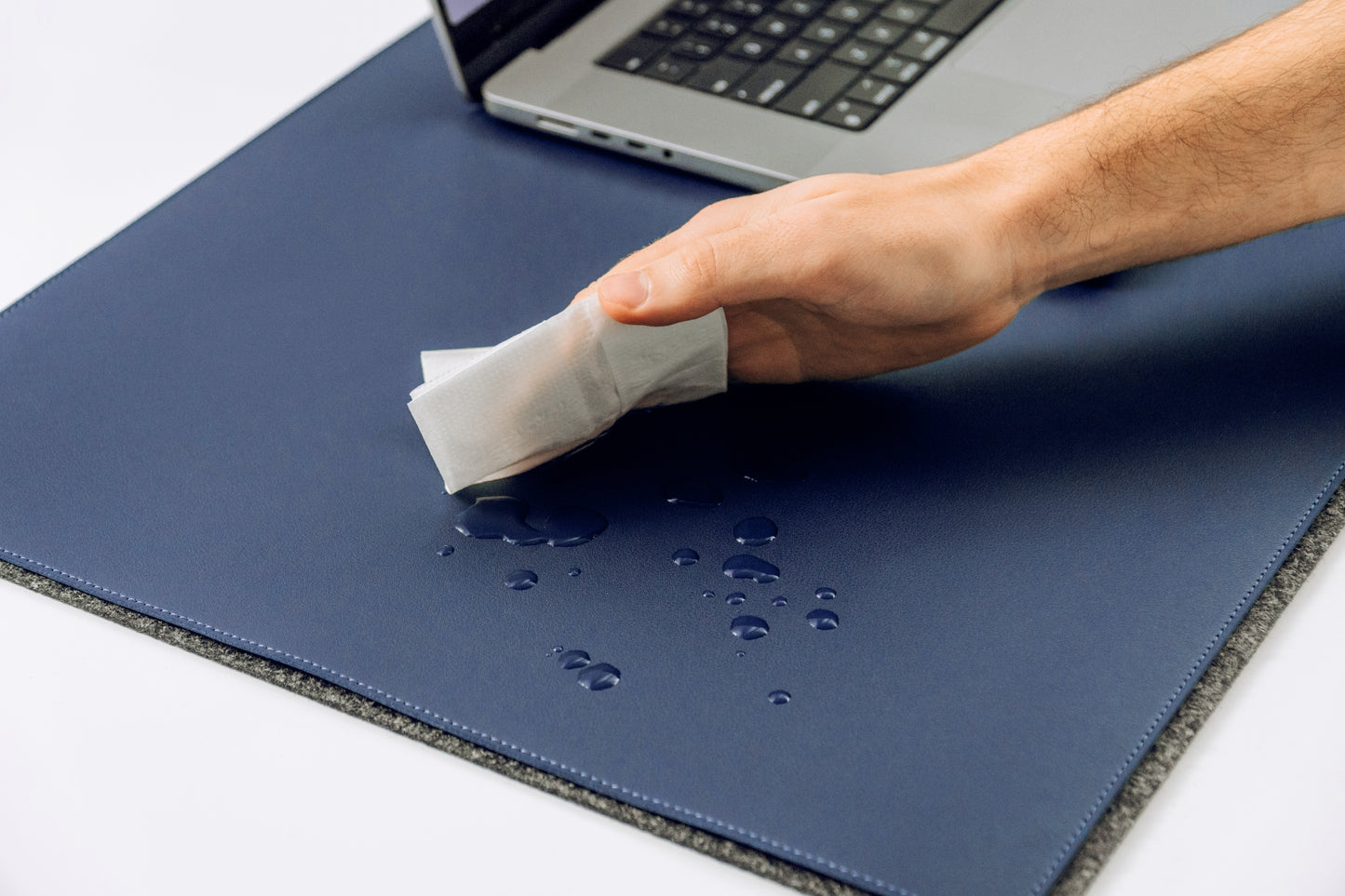 Dual-Layer Vegan Leather Desk Mat